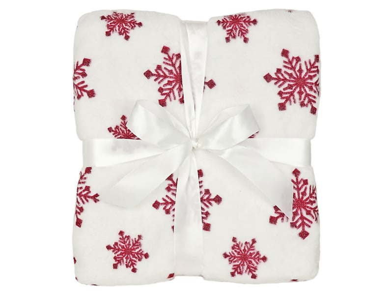 Koc świąteczny płatki śniegu