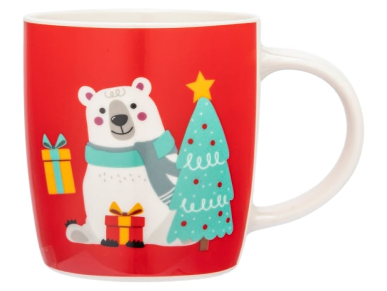 Kubek porcelanowy z brelokiem Niedźwiadek