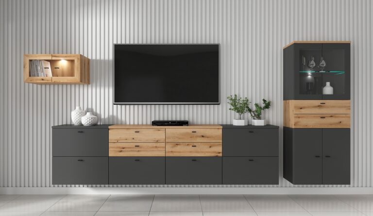 Meble z kolekcji System 64 w aranżacji strefy telewizyjnej