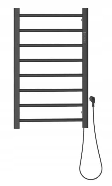 Grzejnik elektryczny czarny 200W wolnostojący drabinkowy