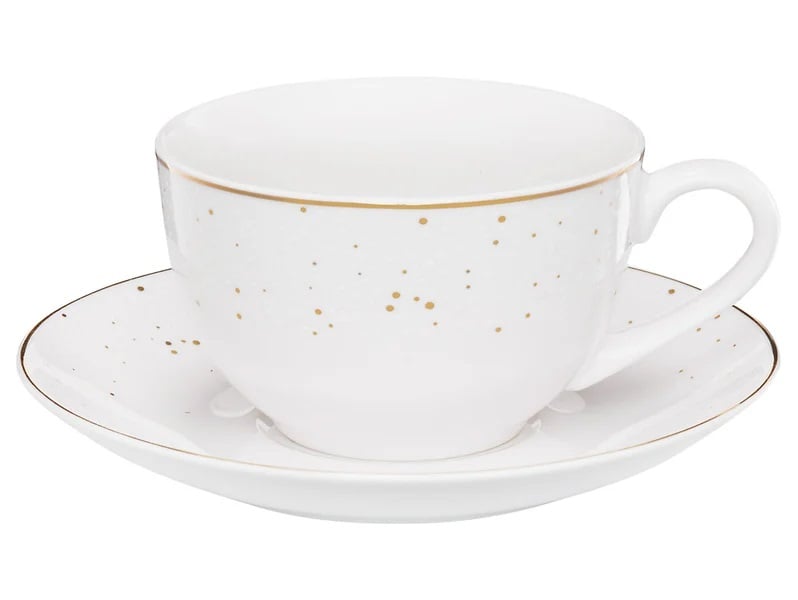 Komplet kawowy porcelanowy Aurelia Ambition 12 el. biały