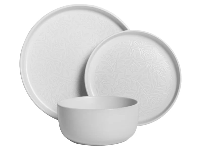 Komplet obiadowy ceramiczny White Flower
