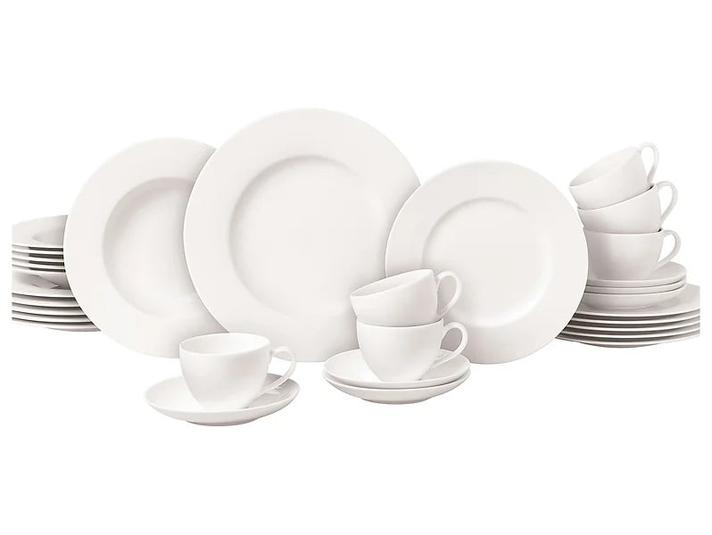 Komplet porcelanowy obiadowo-kawowy Basic White Villeroy & Boch