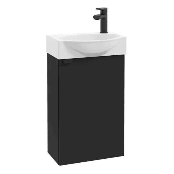 Mała szafka do łazienki wisząca z umywalką