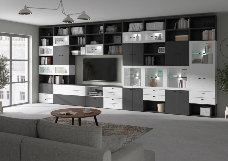 Nowoczesna zabudowa telewizora