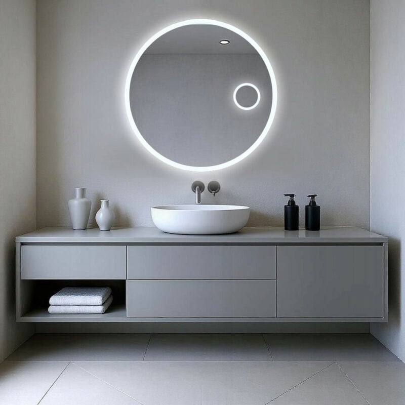 Lustro LED z lusterkiem do makijażu