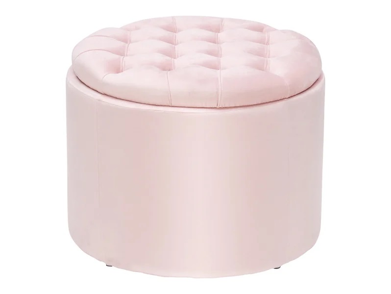 Pufa Lexa z pojemnikiem różowa