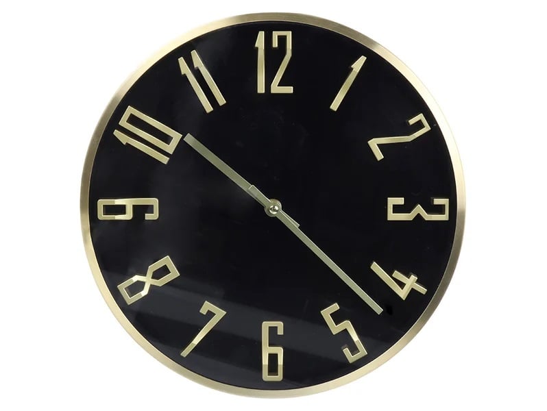 Zegar ścienny metalowy Brisbane Black