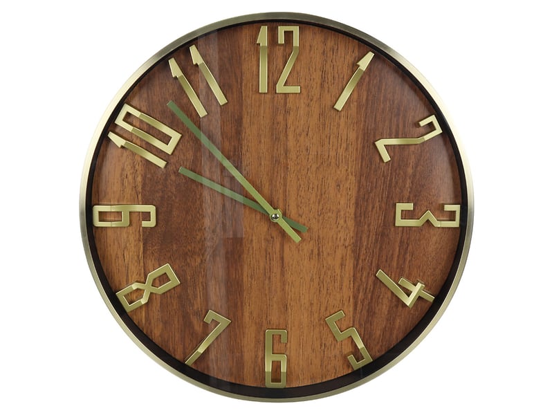 Zegar ścienny metalowy Hobart Wood