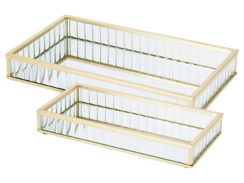 Zestaw 2 tac dekoracyjnych szklanych Chic