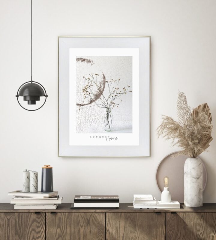 Obraz w ramie Wild Flowers On Watercolor - aranżacja