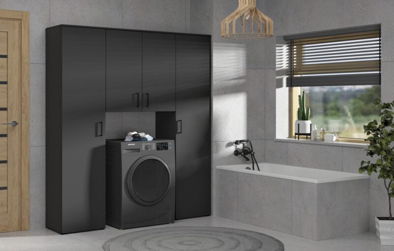 Meble z kolekcji MultiDo w aranżacji łazienki z pralką