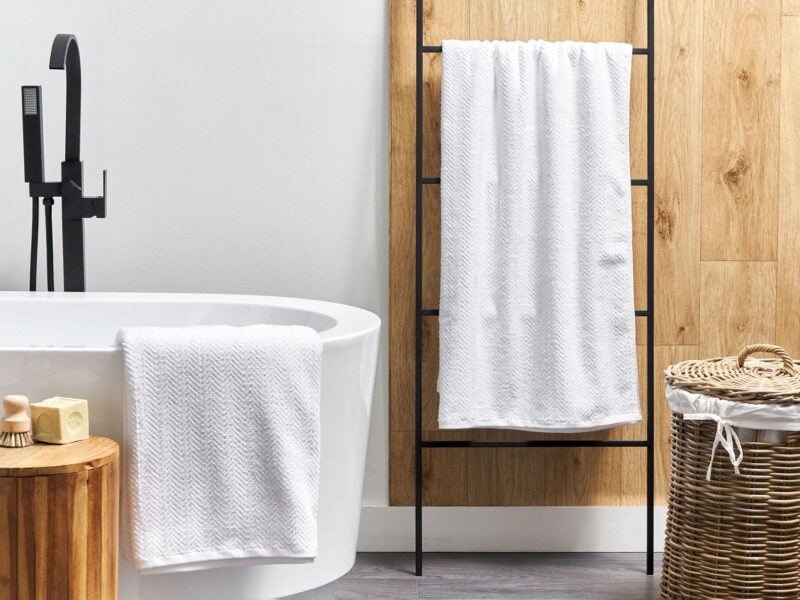 Komplet dwóch ręczników frotte w jodełkę