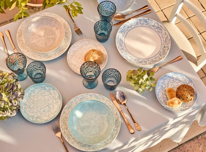 Komplet obiadowy porcelanowy Celine Tognana wielokolorowy - aranżacja