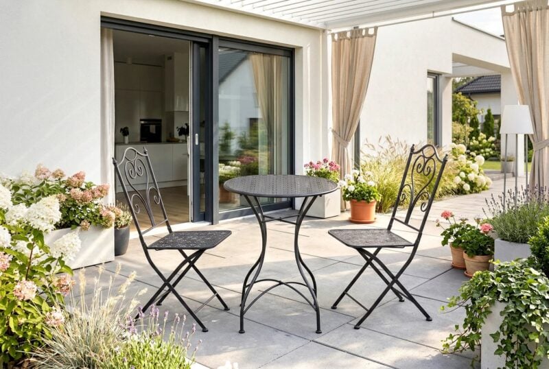 Zestaw mebli ogrodowych metalowych Katania