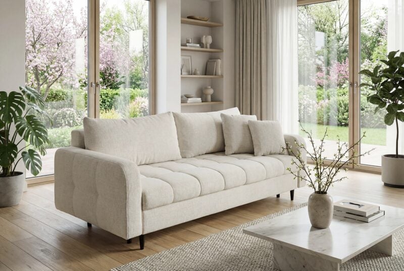 Sofa trzyosobowa Sorella - aranżacja salonu