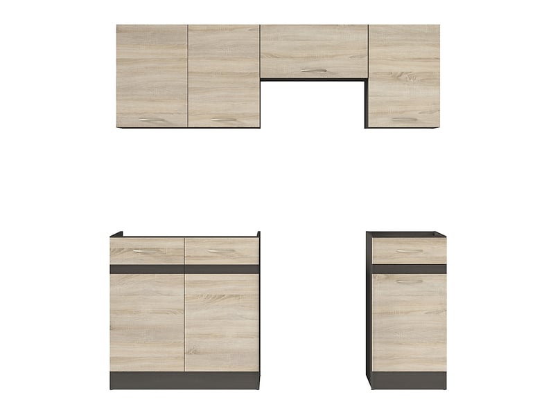 Komplet kuchenny Junona Line 180 cm dąb sonoma bez blatu