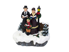 figurka LED bożonarodzeniowa śpiewająca rodzina
