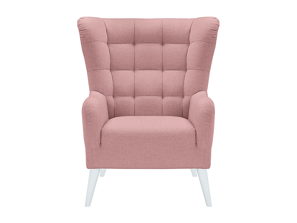 fotel Casey, Tkanina Soro 61 Pink/TX057 Biały, 102439