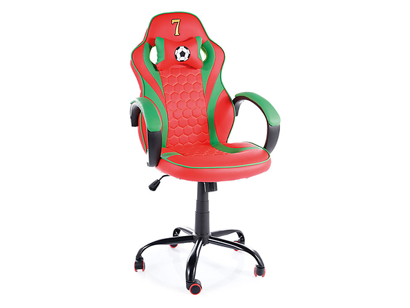 fotel gamingowy czerwono-zielony Portugal, 151259