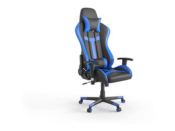 fotel gamingowy niebiesko-czarny Velo, 133911