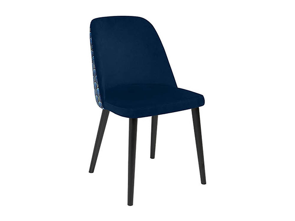 krzesło Aka, Wybarwienie drewna czarny, Tkanina Wachlarze Artdeco 02 Wonder Velvet, 135575