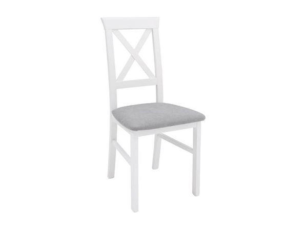 krzesło Alla 3, Wybarwienie drewna biały ciepły, Tkanina Adel 6 Grey, 135548