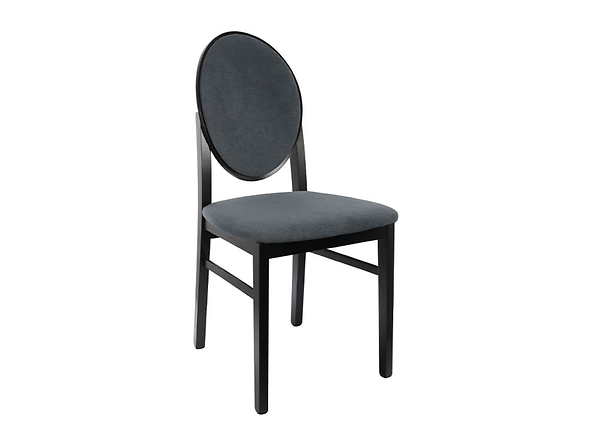 krzesło Bernardin, Tkanina Soro 97 Grey, Wybarwienie drewna czarny, 169495