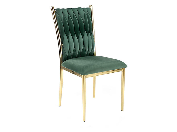 krzesło ciemny zielony/złoty K436, 136252