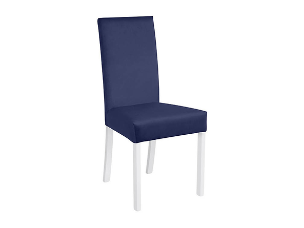 krzesło granatowy Campel, Wybarwienie drewna biały ciepły, Tkanina Rain 22 Blue, 136364