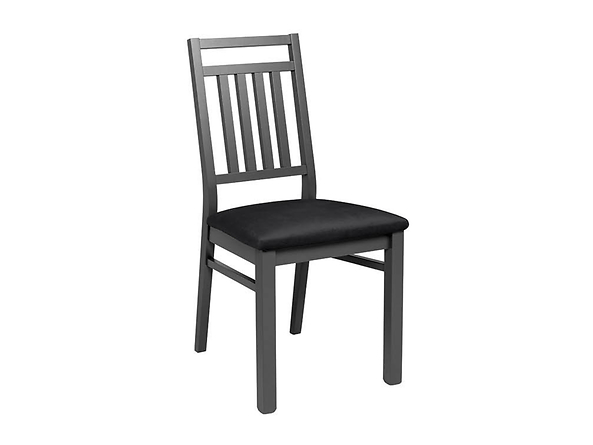 krzesło Hesen, Tkanina Solar 99 Black, Wybarwienie drewna grafit, 136382