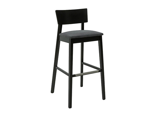 krzesło hoker Barker, Tkanina Soro 97 Grey, Wybarwienie drewna czarny, 135838