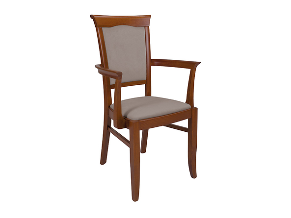 krzesło Kent_P, Wybarwienie drewna kasztan, Tkanina Solar 16 Beige, 144238