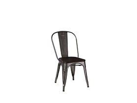 krzesło metal/sosna szczotkowana Paris Wood