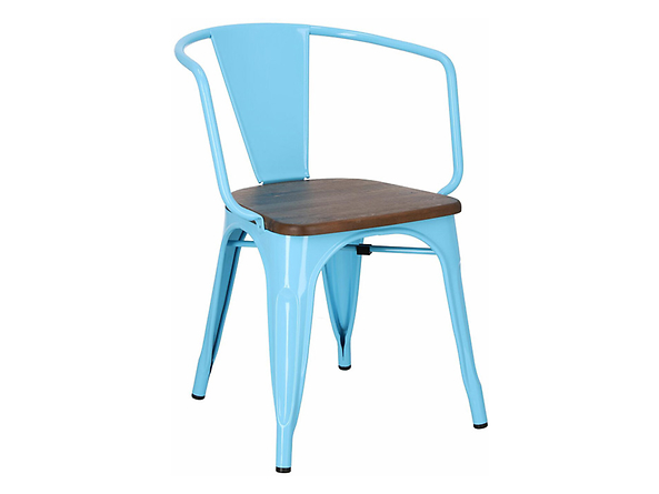 krzesło niebieski/sosna orzech Paris Arma Wood, 152242
