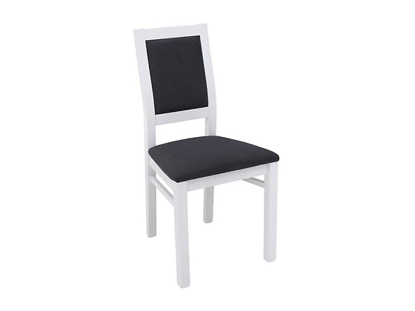 krzesło Porto, Wybarwienie drewna biały, Tkanina Milano 9303 Black, 135842