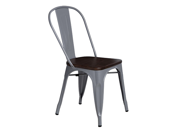 krzesło szary/sosna orzech Paris Wood, 145483
