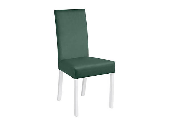 krzesło zielony Campel, Wybarwienie drewna biały ciepły, Tkanina Rain 16 Green, 136514