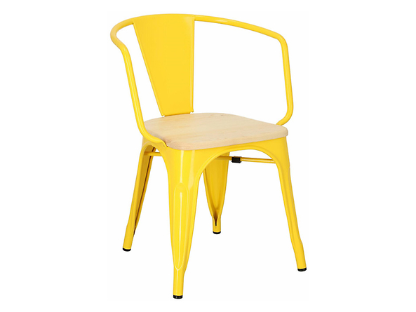 krzesło żółty/sosna naturalna Paris Arma Wood, 152305