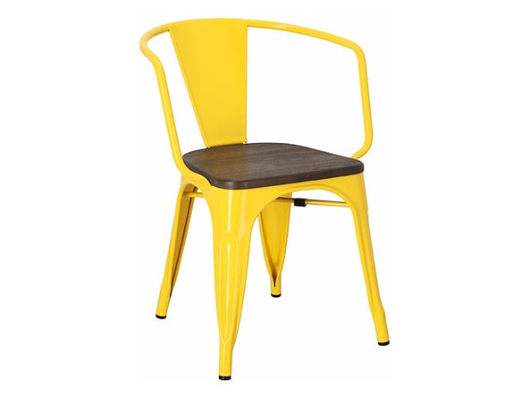krzesło żółty/sosna szczotkowana Paris Arma Wood, 145346