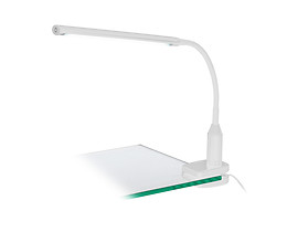 lampka biurkowa na klips Laroa biała