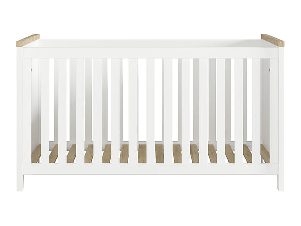 łóżeczko dziecięce Dreviso Baby, Kolor wybarwienia biały/ dąb westminster, 77651
