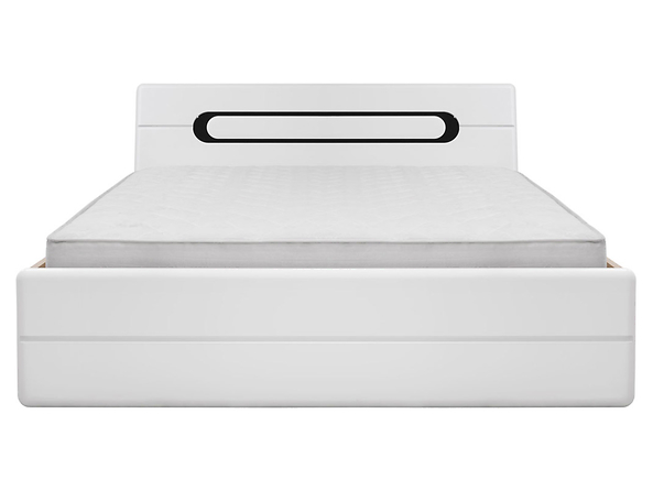 łóżko 160 Byron, Kolor wybarwienia dąb San Remo jasny/biały wysoki połysk, 64404