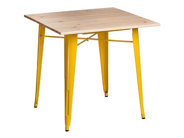 stół 76 żółty/sosna naturalna Paris Wood, 145662