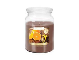 świeca w słoiku-czekolada z pomarańczą