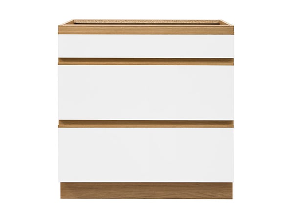 szafka dolna Semi Line, Kolor korpusów dąb reveal, Kolor frontów biały połysk, 120159