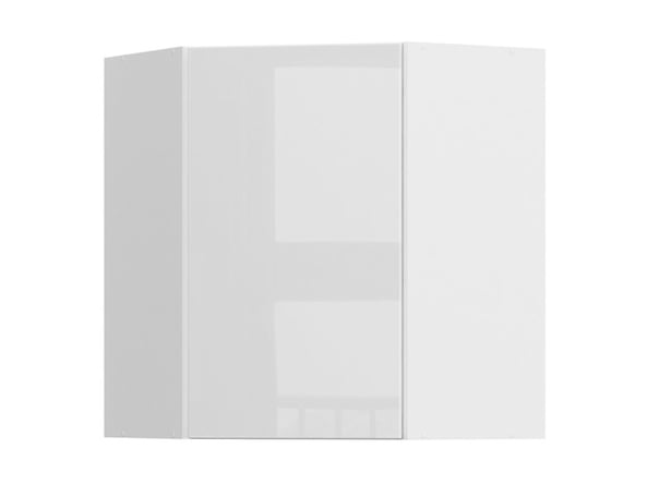 szafka górna narożna Top Line, Kolor frontów biały połysk, Kolor korpusów biały alpejski, 115085