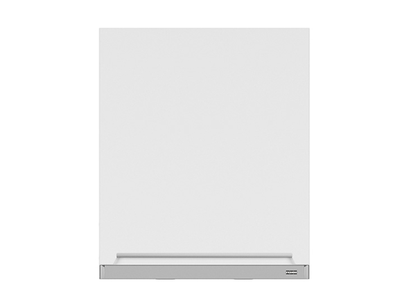 szafka górna z okapem Iris, Kolor korpusów biały alpejski, Kolor frontów biały super mat, 129916