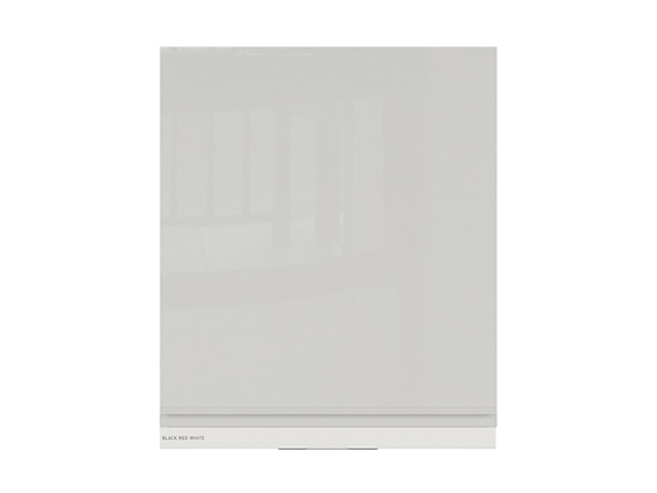 szafka górna z okapem Sole, Kolor korpusów biały alpejski, Kolor frontów jasny szary połysk, 137170
