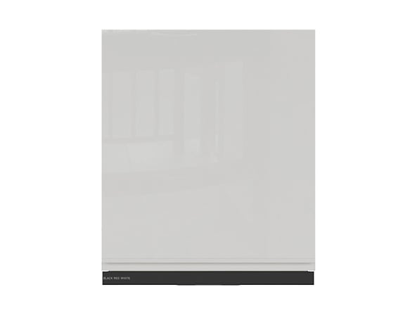 szafka górna z okapem Sole, Kolor korpusów biały alpejski, Kolor frontów jasny szary połysk, 137292